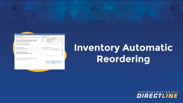 Inventory Automatic Reordering